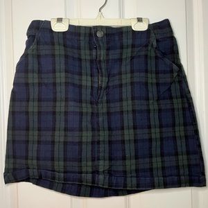Hollister Green/Blue Plaid Pencil Skirt - Large